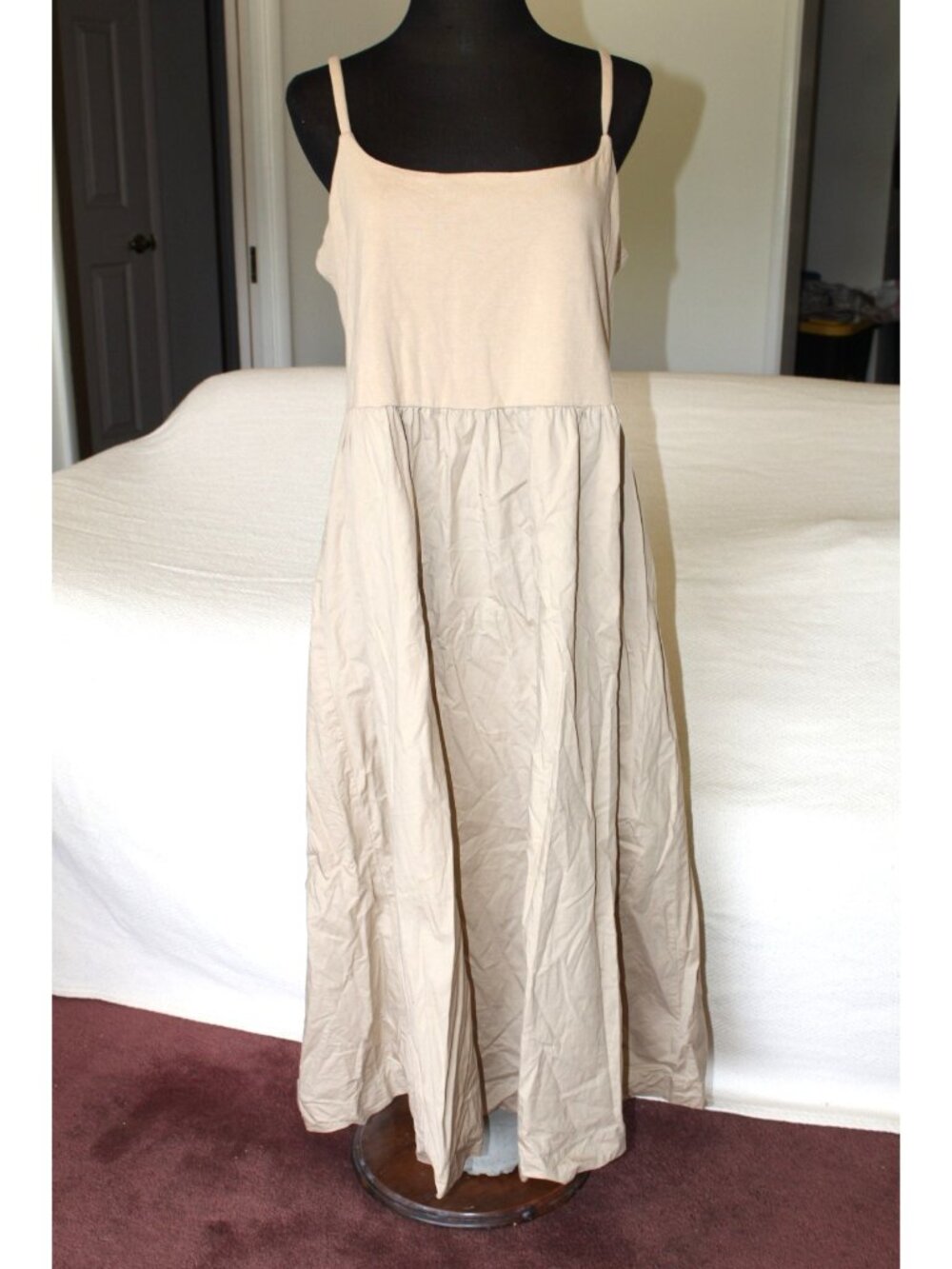 Old Navy Knit Tank Maxi dress XXL Dried Linen Cotton sleeveless summer Vacation - Picture 5 of 10